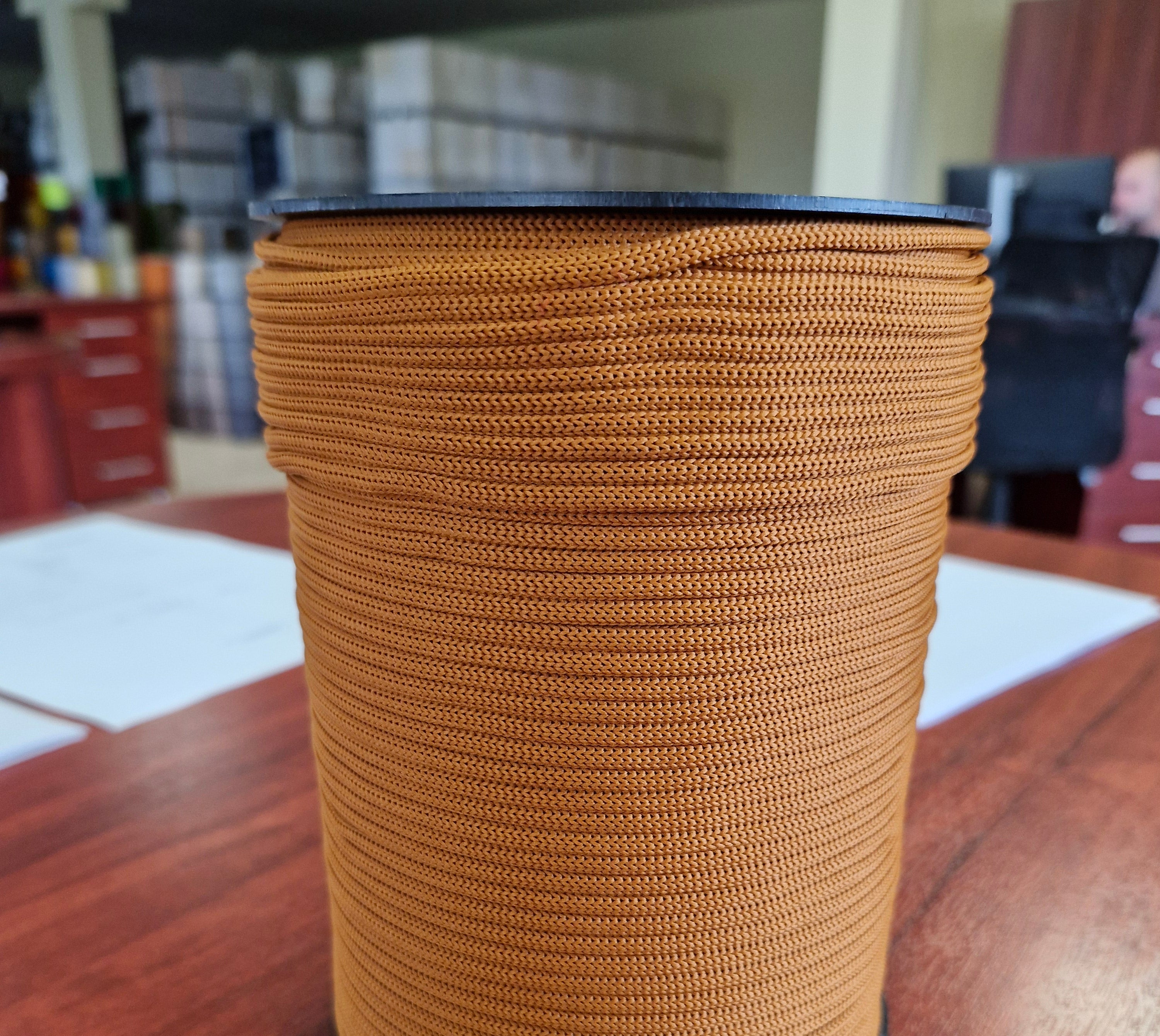 4mm braided macrame cord Brown