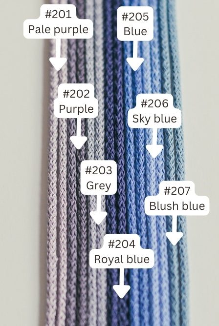 Blue 3mm macrame cord