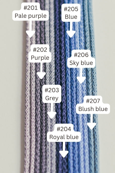 Blue 3mm macrame cord