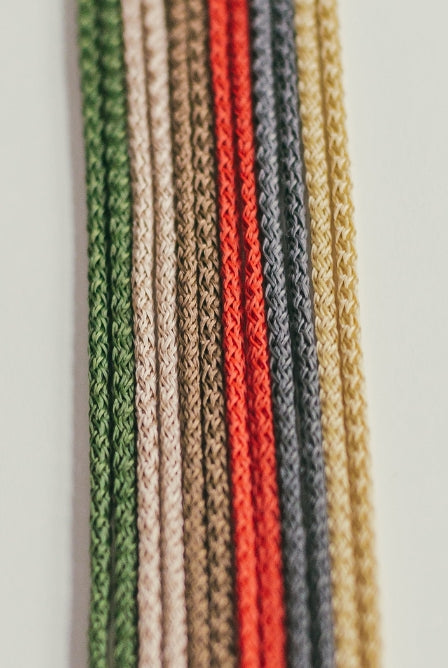3mm macrame cord Brown, Red and Golden colors