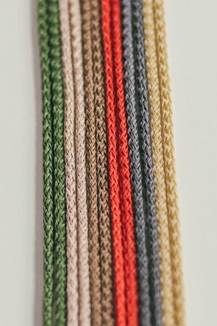3mm macrame cord Brown, Red and Golden colors