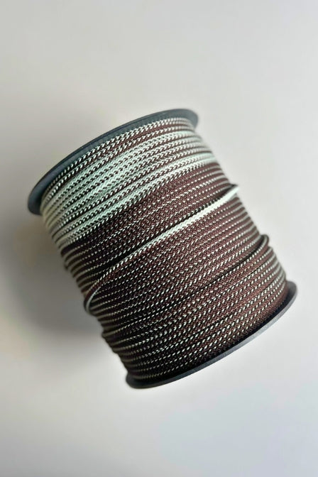 6 mm macrame cord Mix mint and dark dark brown
