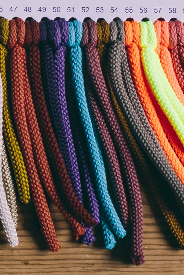 Blue macrame cords