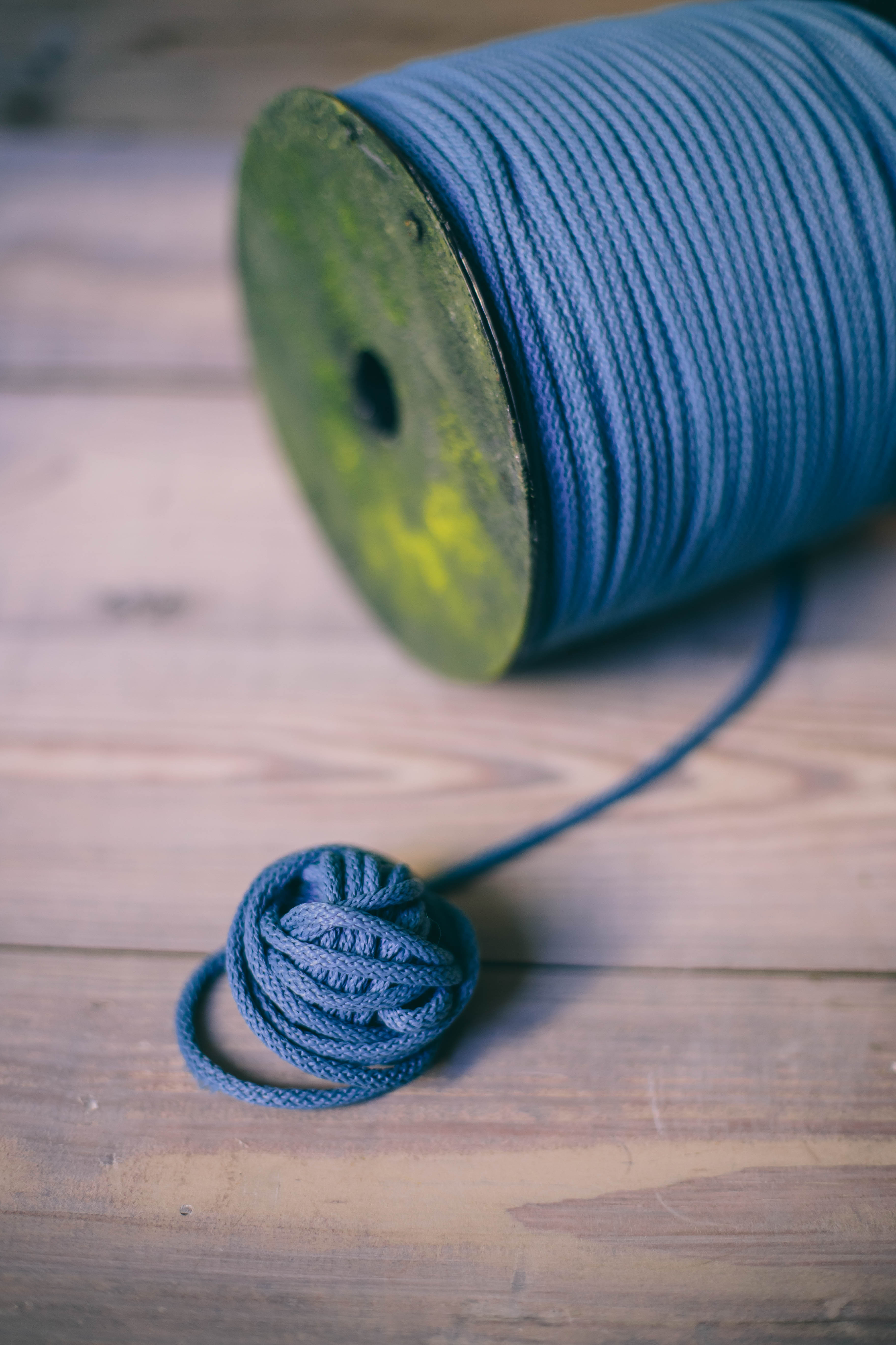 Blue macrame cord 6mm
