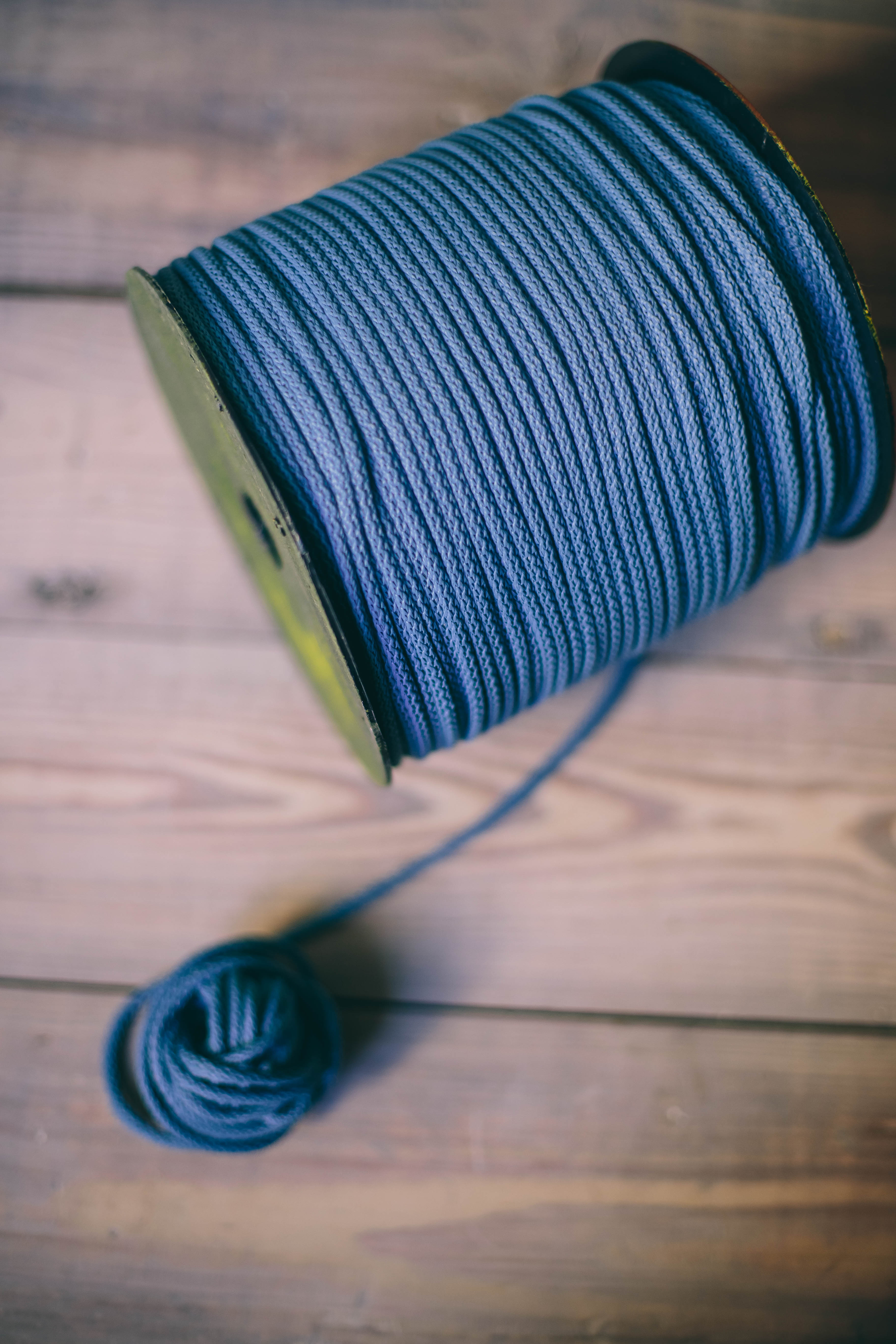 Blue macrame cord 6mm