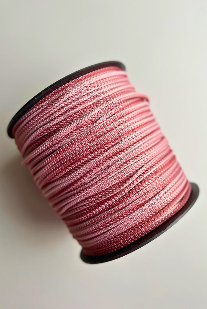 Colored macrame cord rose color
