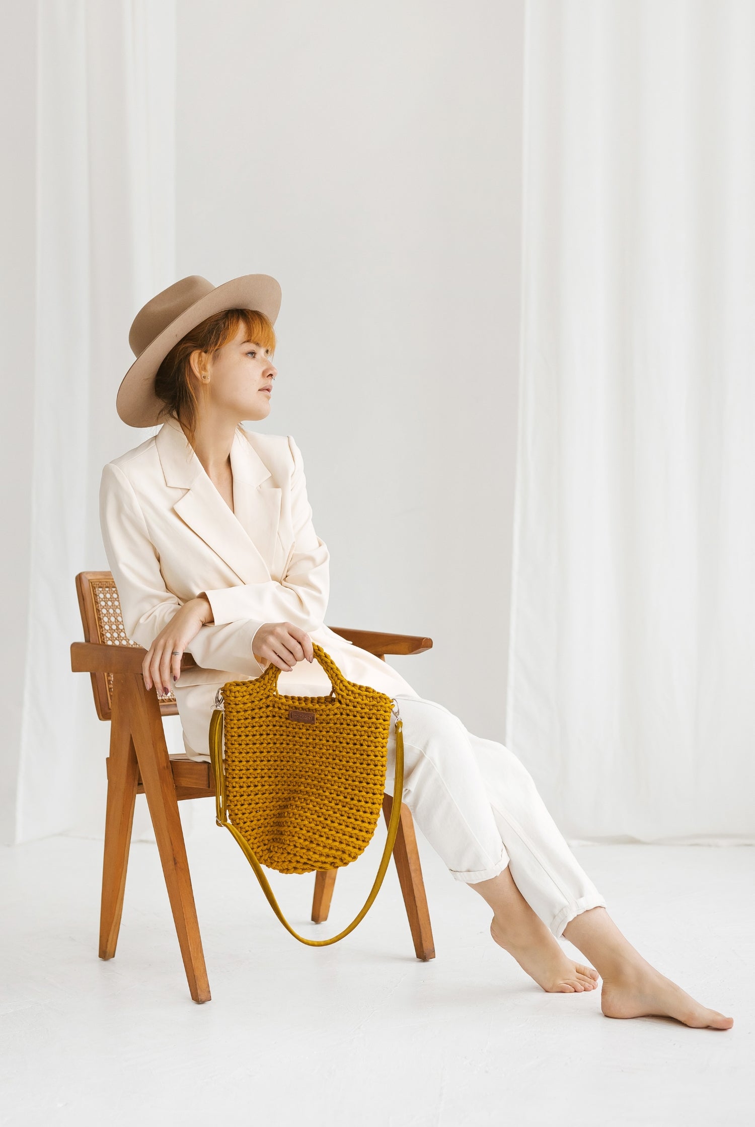 modern crochet bag