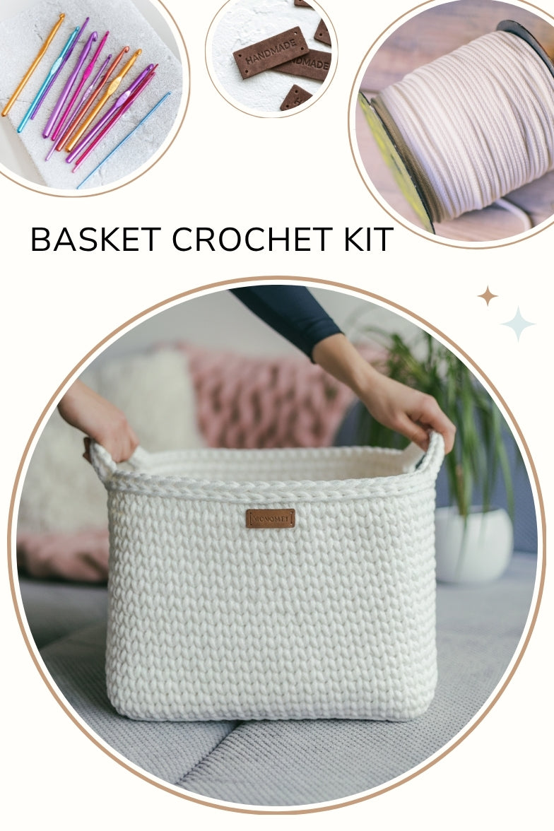 Square crochet basket kit