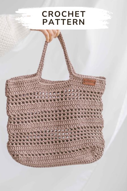 Crochet Tote Bag Pattern + Video Tutorial - Beginner Friendly