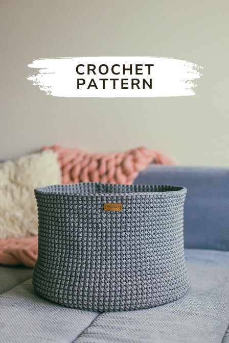 Crochet basket pattern Must Have basket finished
