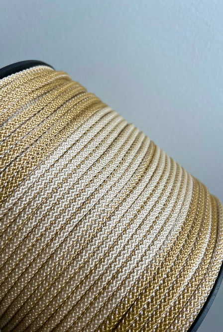Crochet cord 6 mm Silver and Gold mix