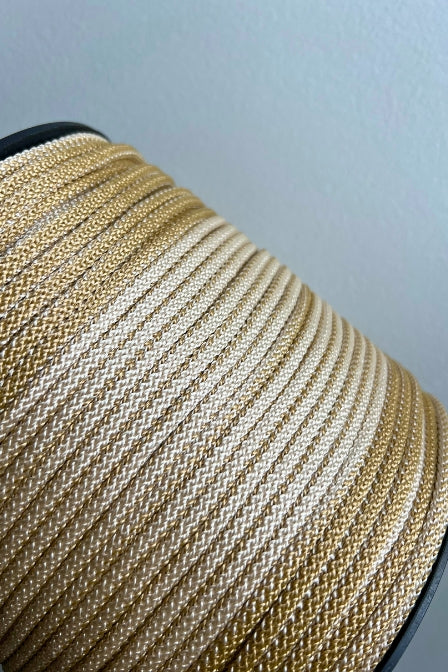 Crochet cord 6 mm Silver and Gold mix