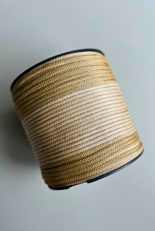Crochet cord 6 mm Silver and Gold mix
