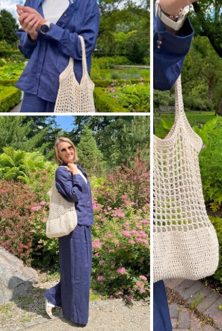 Crochet mesh bag pattern