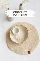 Crochet round placemat pattern Modern decor