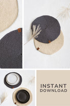 Crochet round placemat pattern