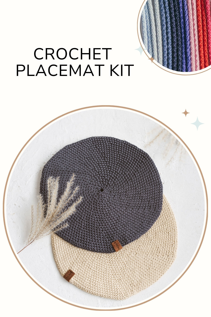DIY crochet kit Modern decor placemats