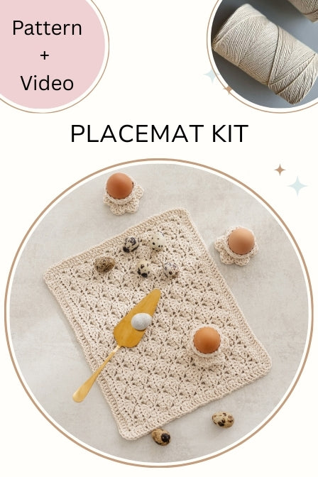 DIY kit Crochet placemats for beginners