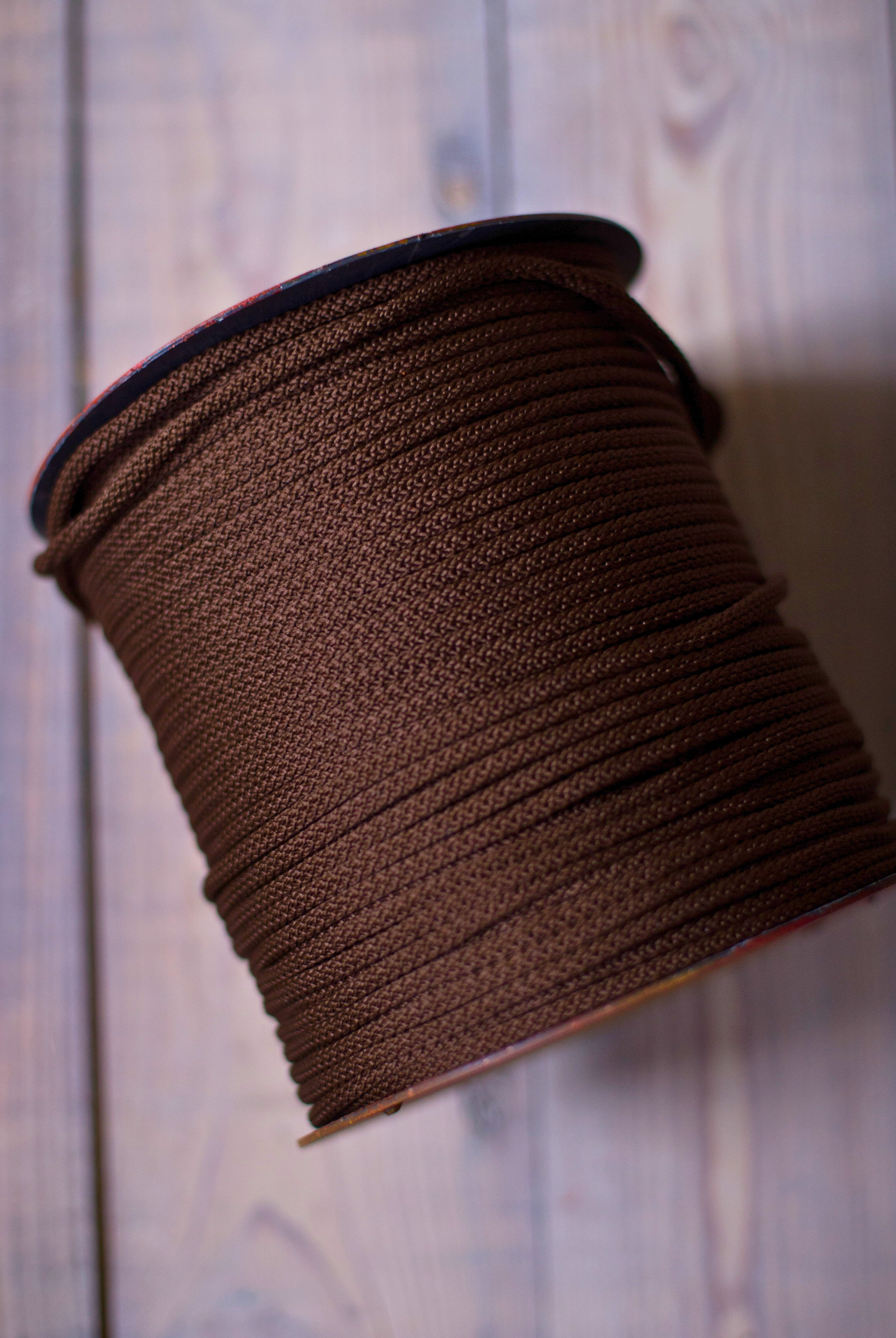 Dark brown macrame cord 6mm