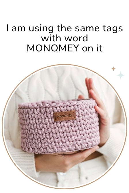 HANDMADE leather tags for baskets