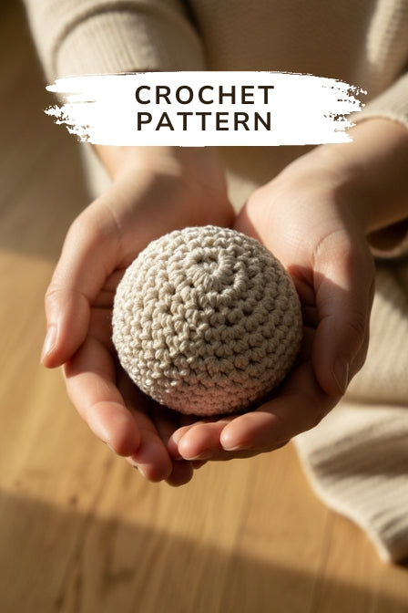 Hacky Sack Crochet Pattern - ball holding in two hands