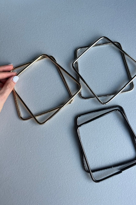 Metal handbag handles