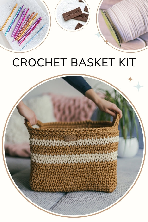 Square crochet basket kit