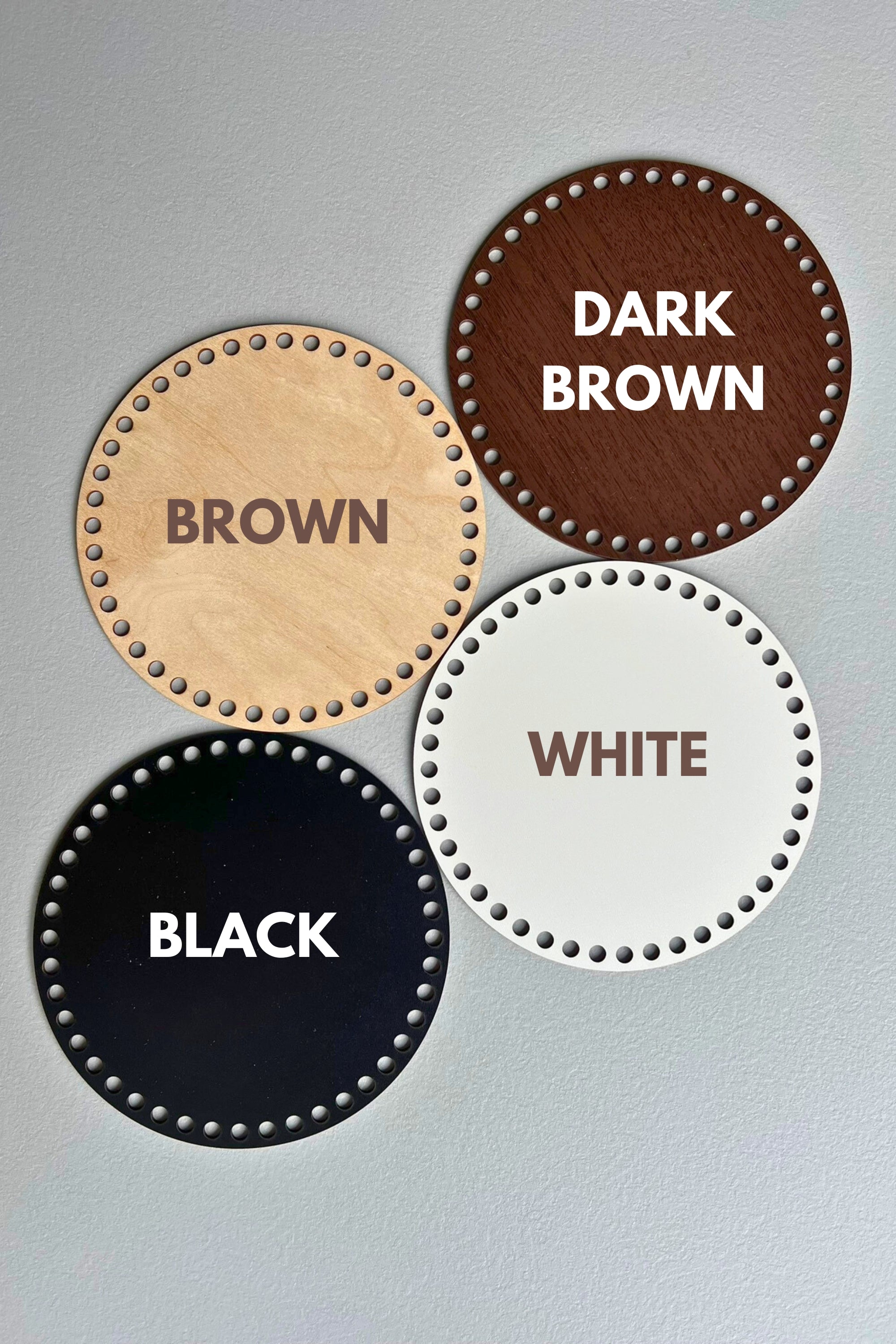 20 cm Wooden bases for crochet baskets