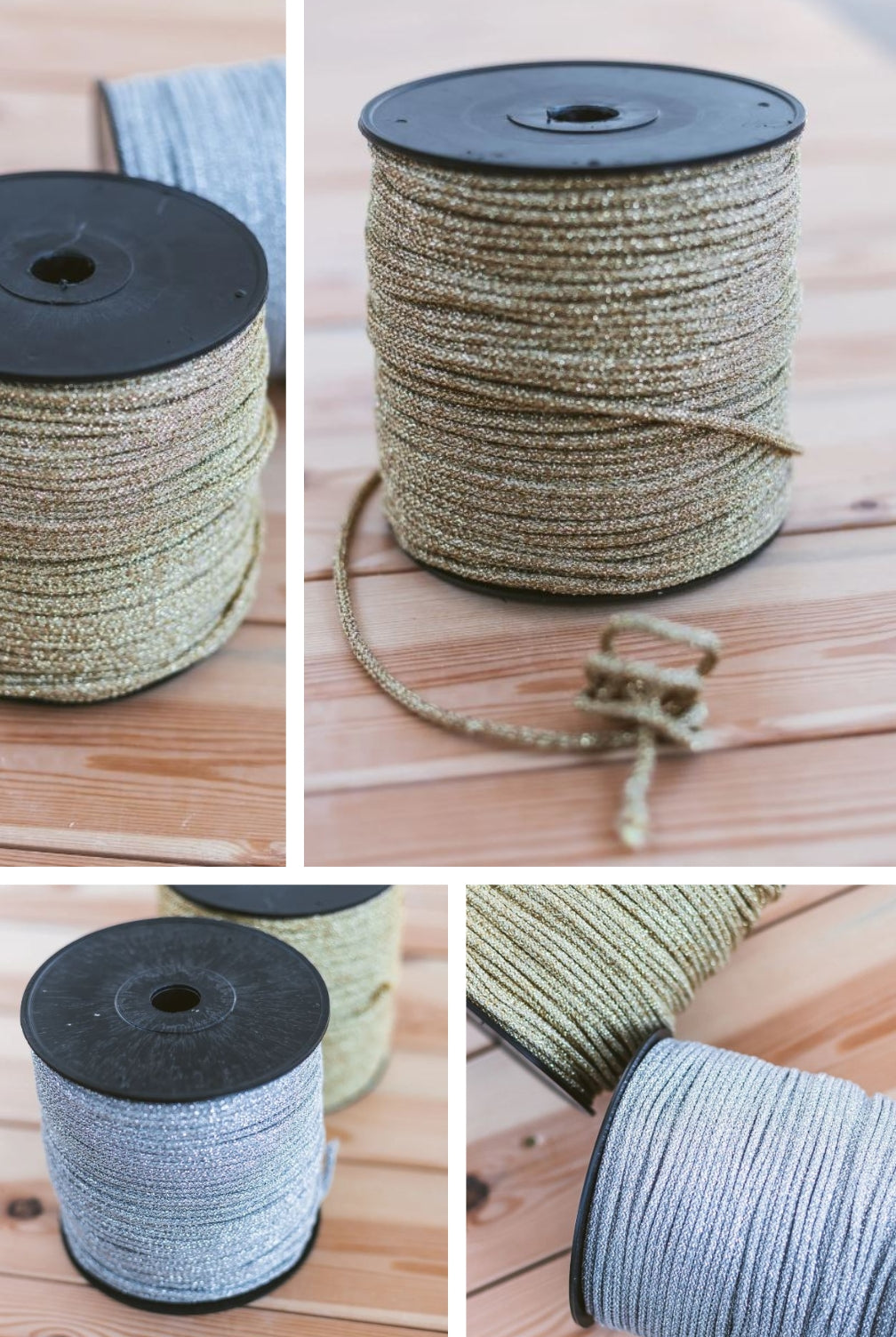 Silver and Golden lurex cords