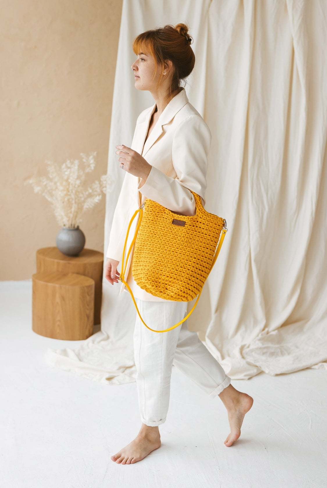 Crochet tote bag