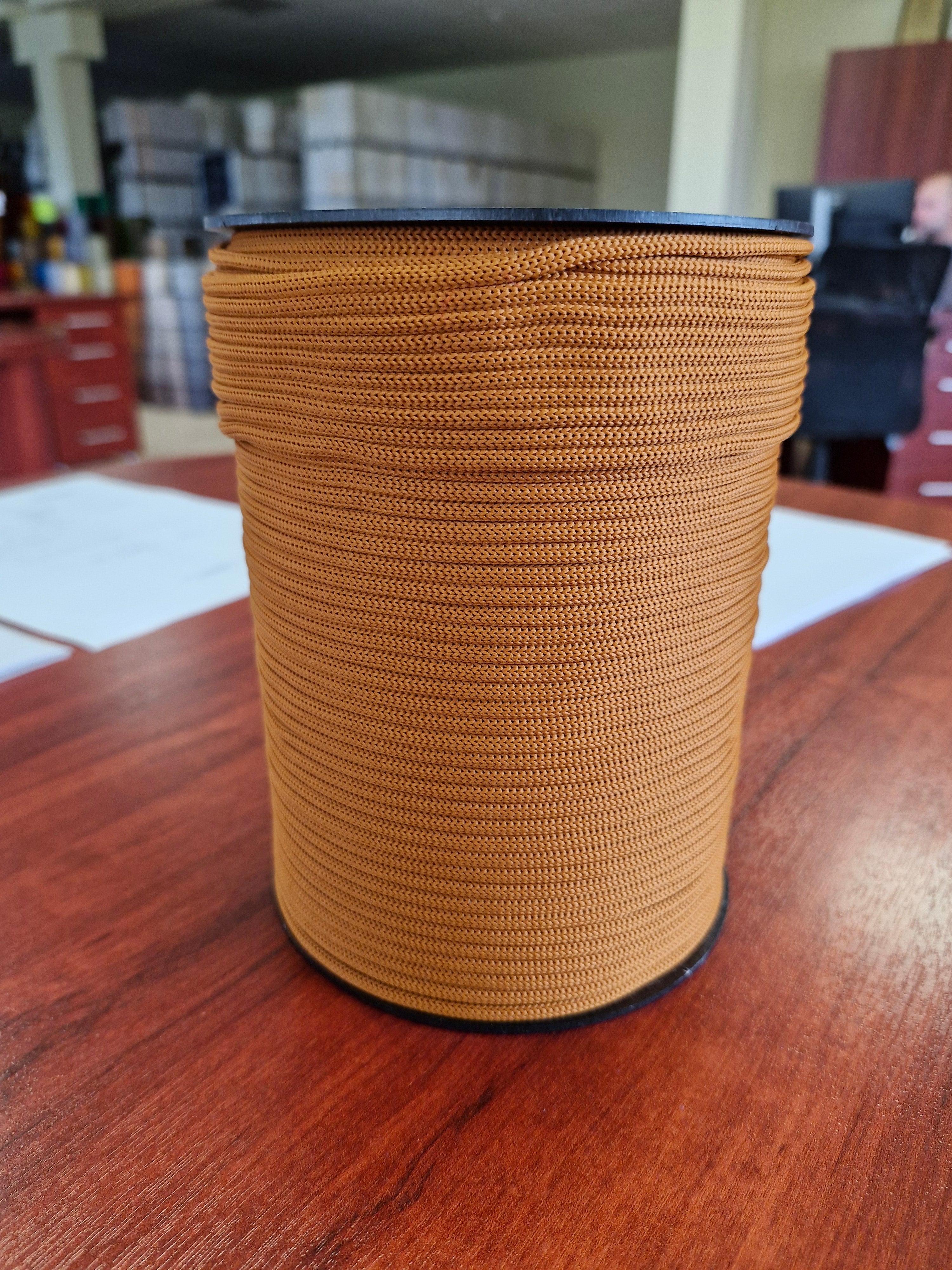 4mm braided macrame cord Brown