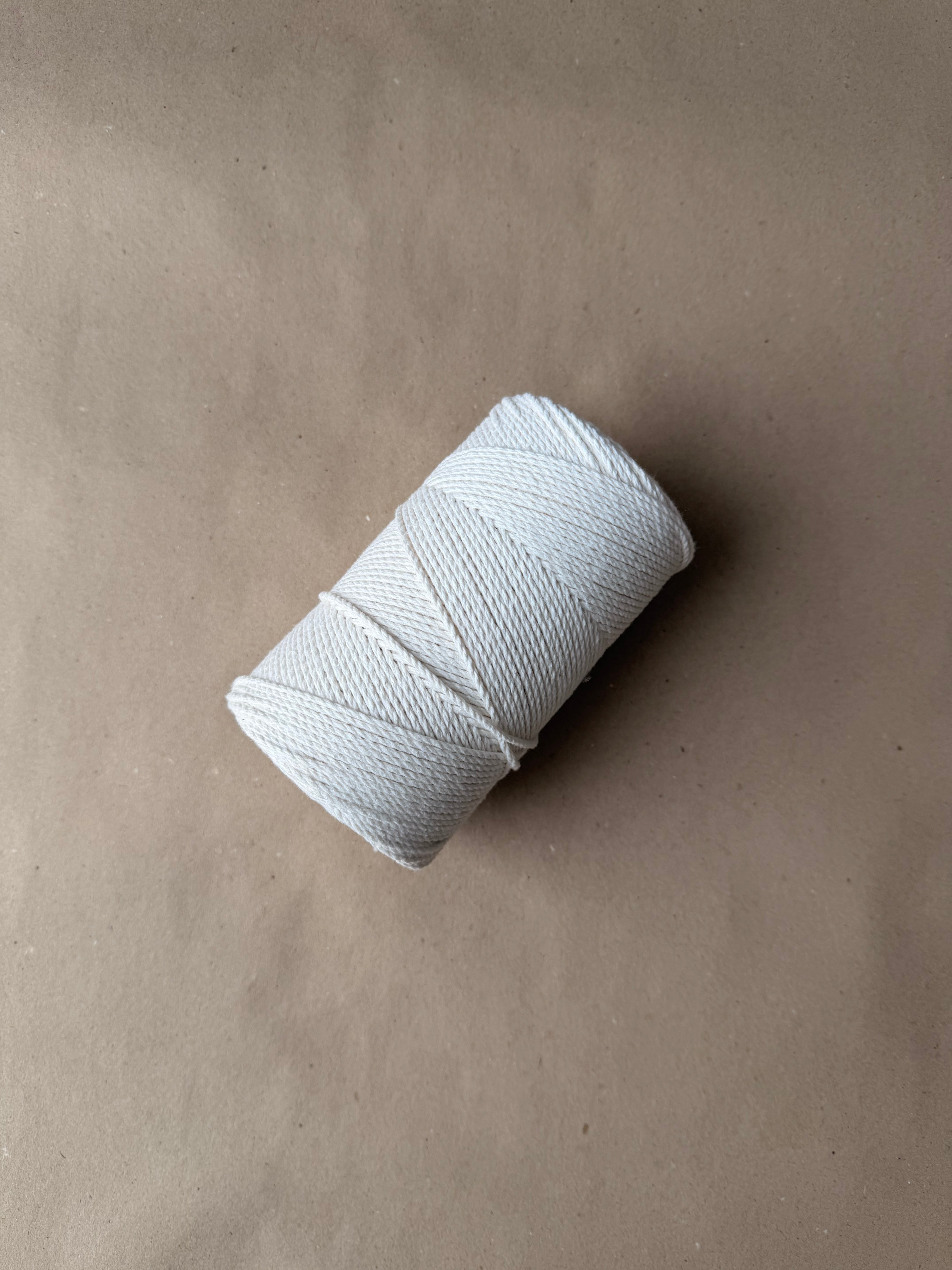 2mm macrame cord twisted natural cotton rope