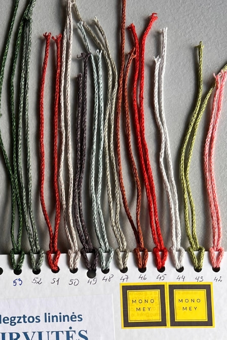 2mm linen cord yarn red colors