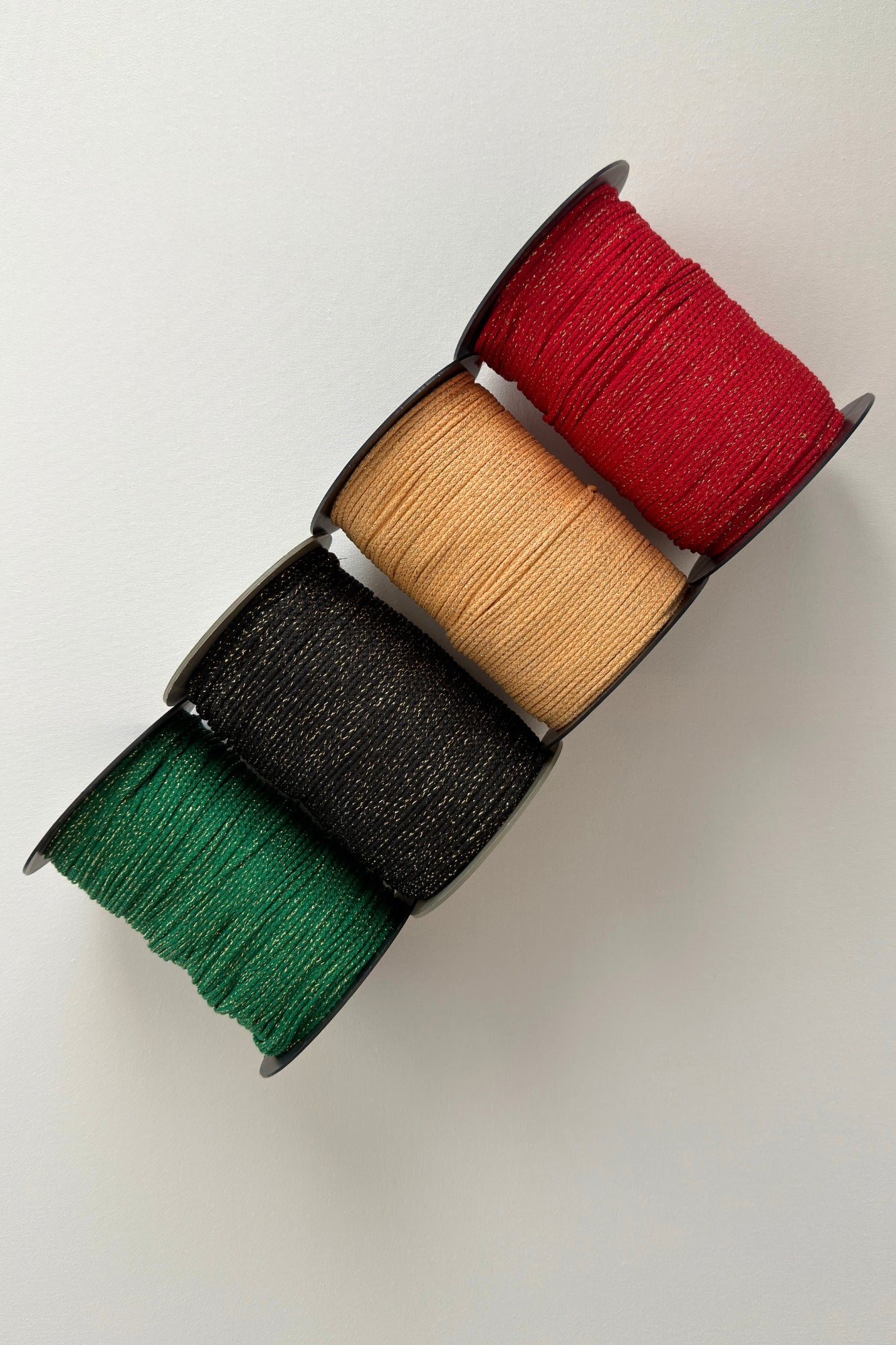 3mm Macrame Cord - Polyester with Golden Shimmer - 4 Colors