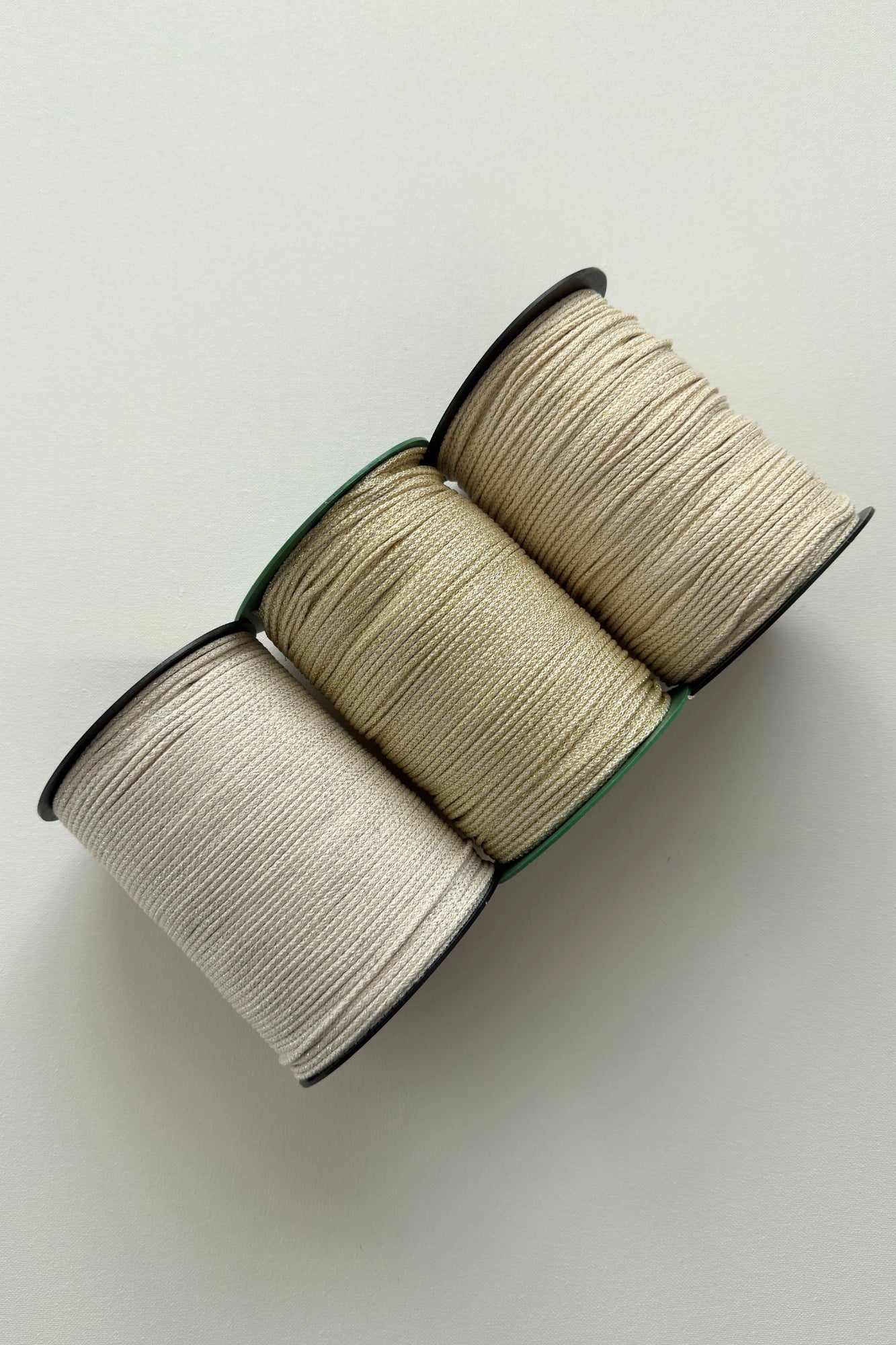 Mixed shimmer project with 3mm macrame cord variations