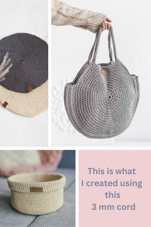 Crochet macrame cord