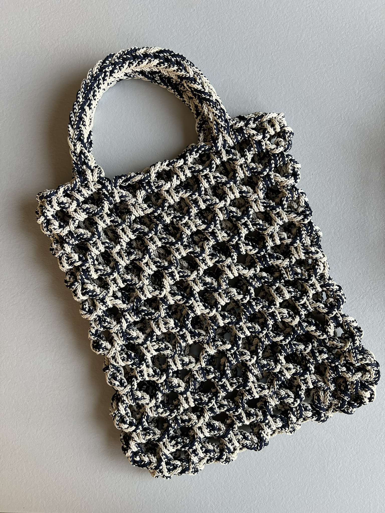 Navy blue crochet bag