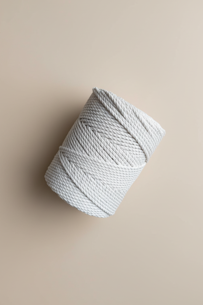 4mm macrame cord spool - premium cotton twisted rope for wall hangings