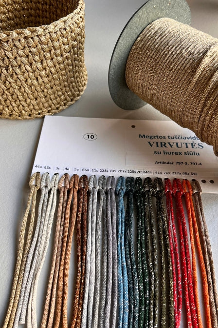 4mm braided macrame cord shinning with lurex – MonoMey Studio