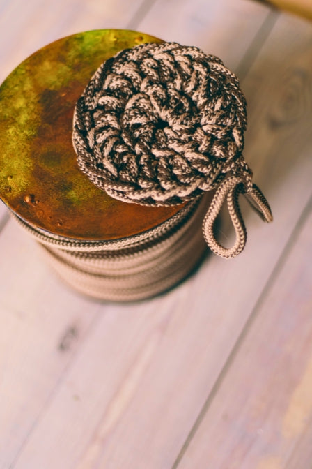 6 mm macrame cord Mix light brown and dark brown