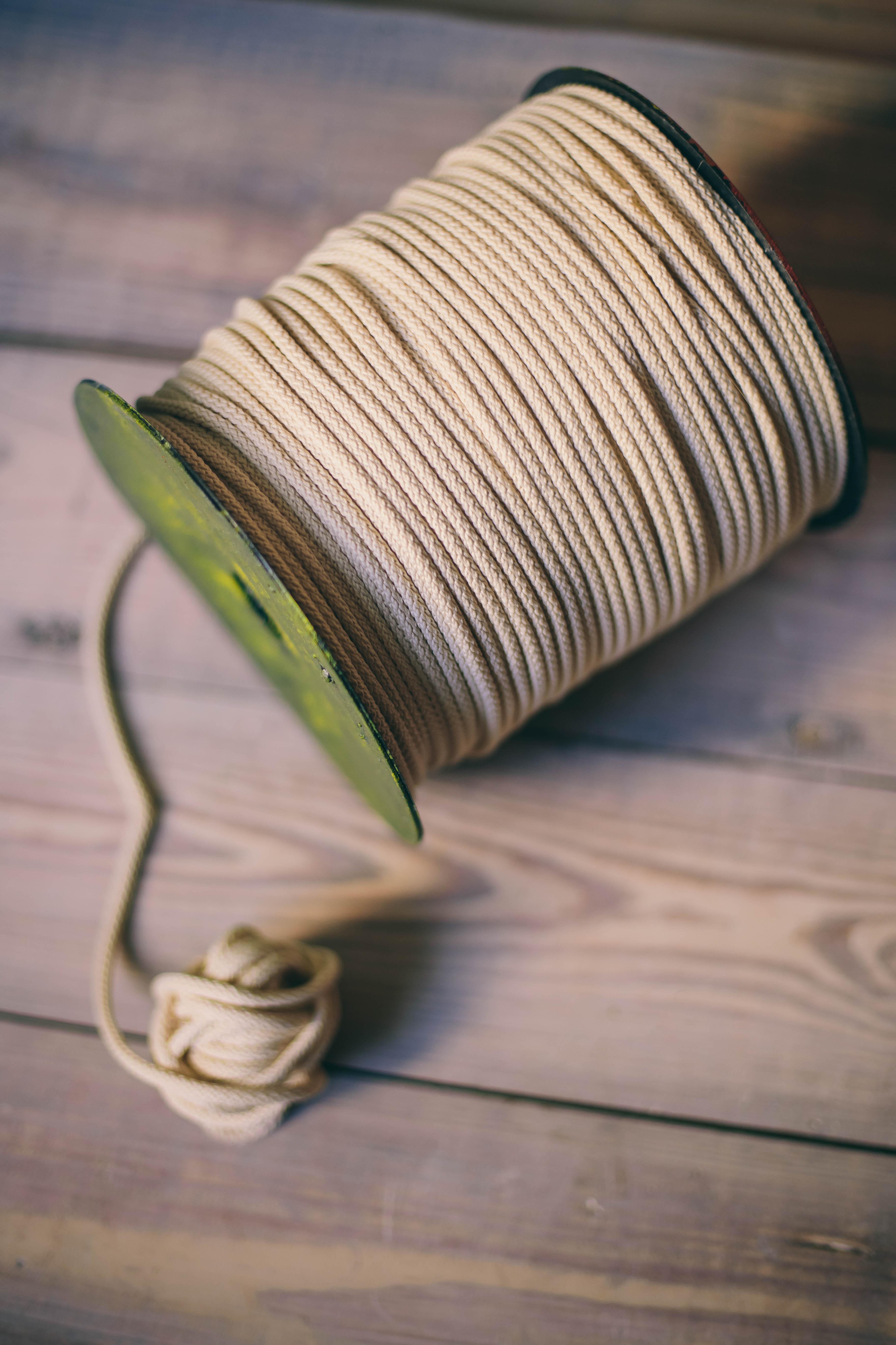 Ivory white 6mm macrame cord premium cotton rope spool