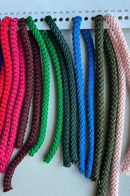 8mm macrame cord green and red colors