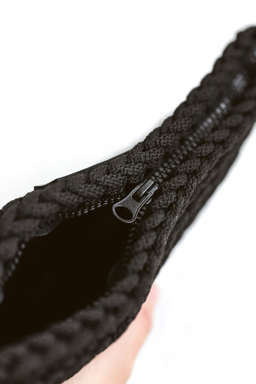 Black bag zipper