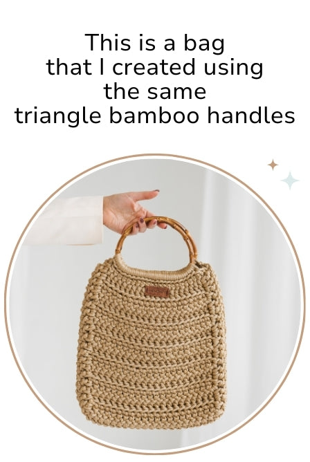 Bamboo bag handles for crochet bag