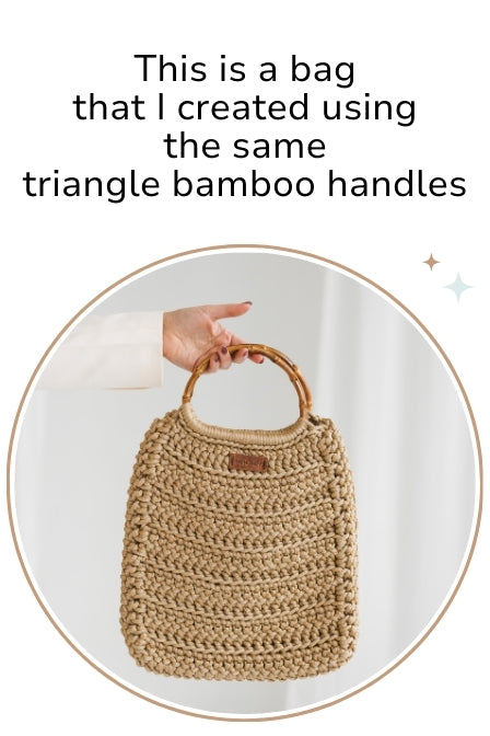 Bamboo bag handles for crochet bag