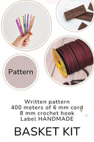 Crochet basket kit DIY kit