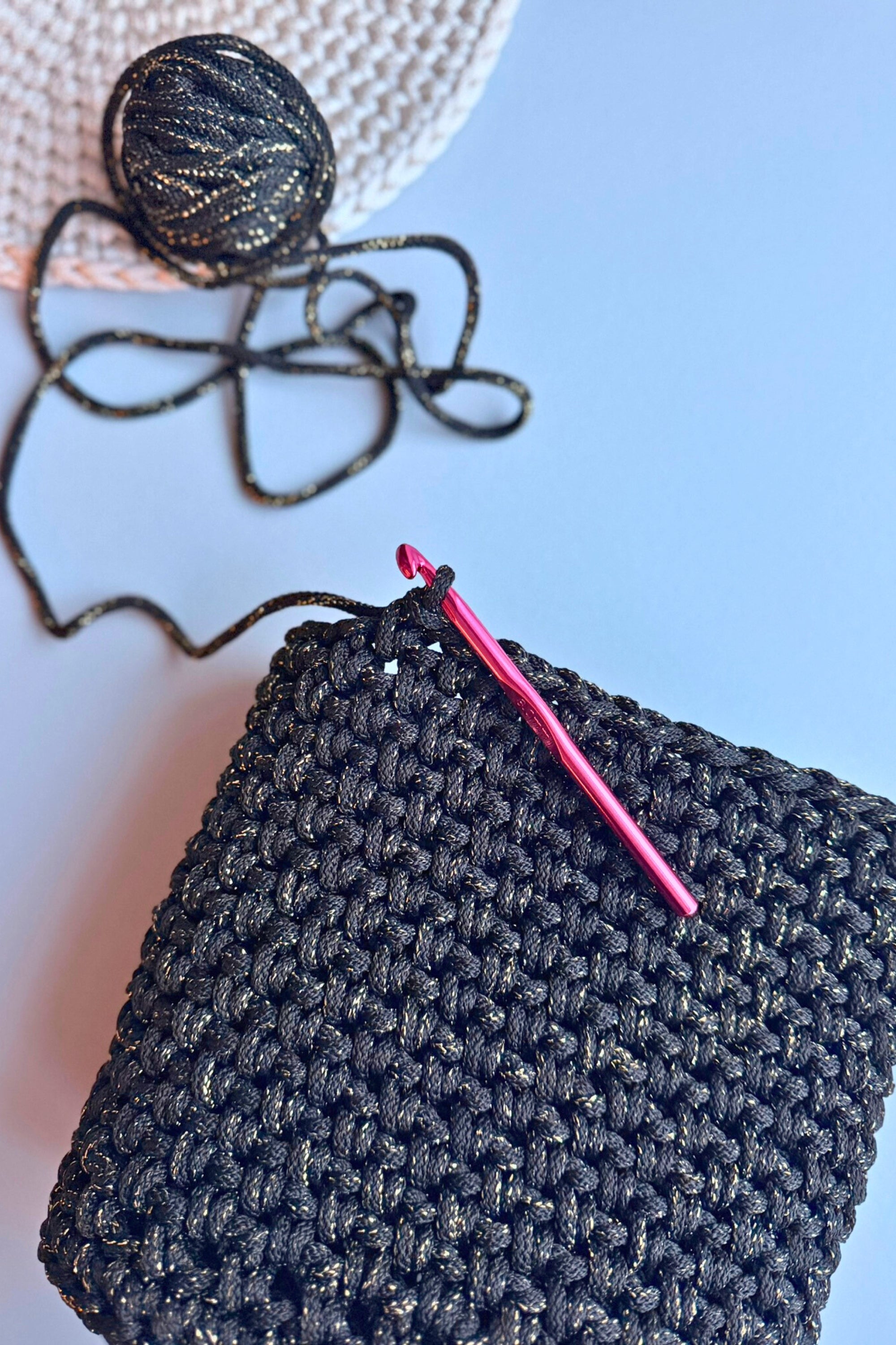 Black Crochet Bag DIY Kit