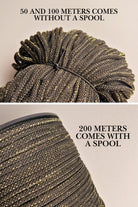 Black Macrame Cord 6mm with Golden Lurex