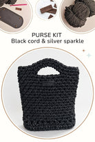Black crochet purse DIY kit