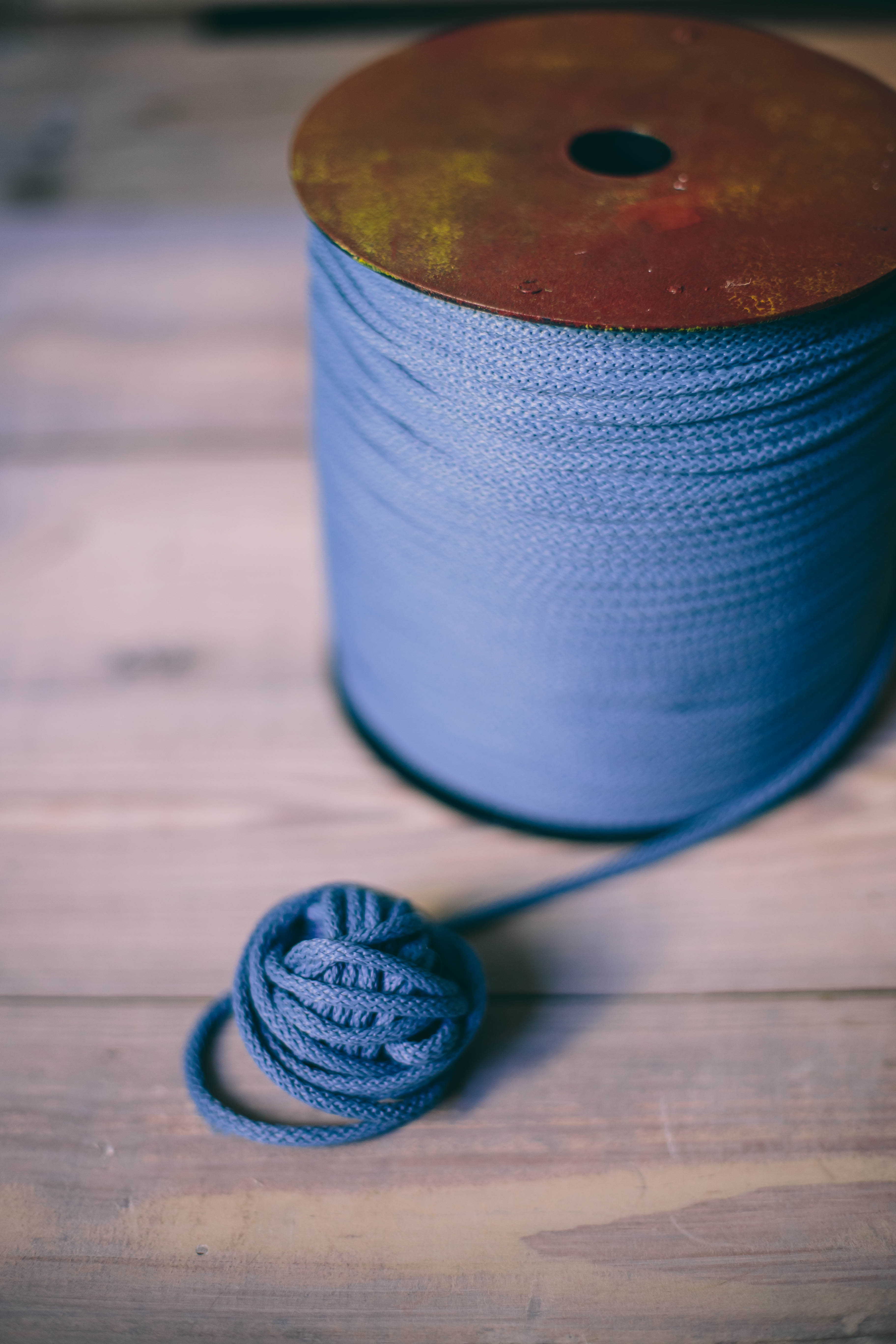 Blue macrame cord 6mm